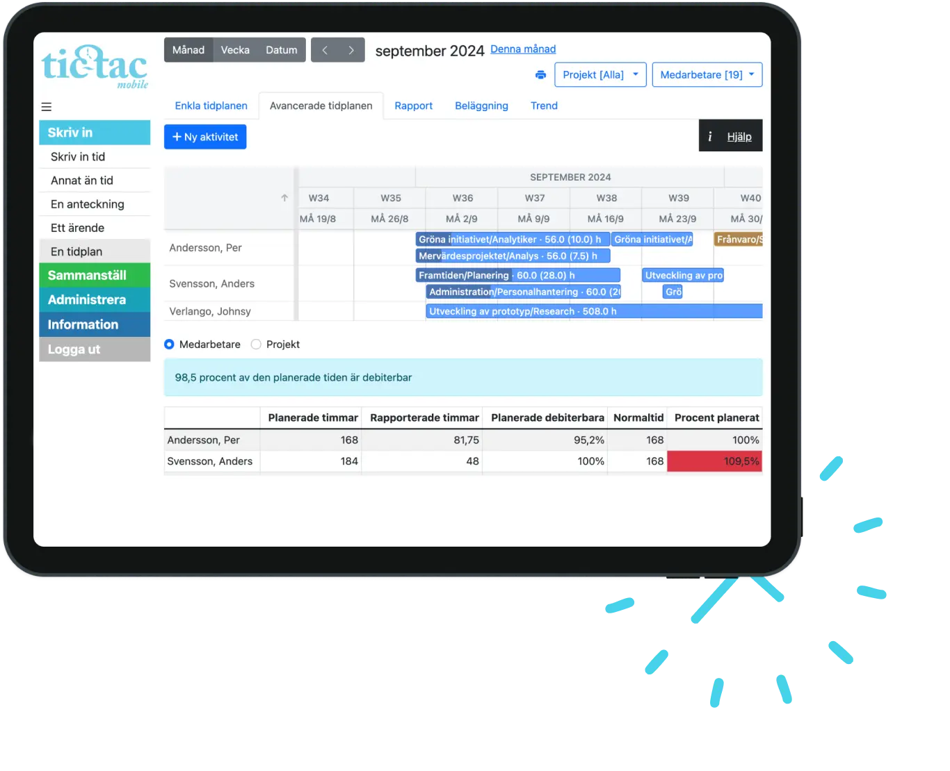 Tic-Tac Mobile. Planera och delegera projekt